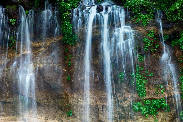 Soft water coming down rocks